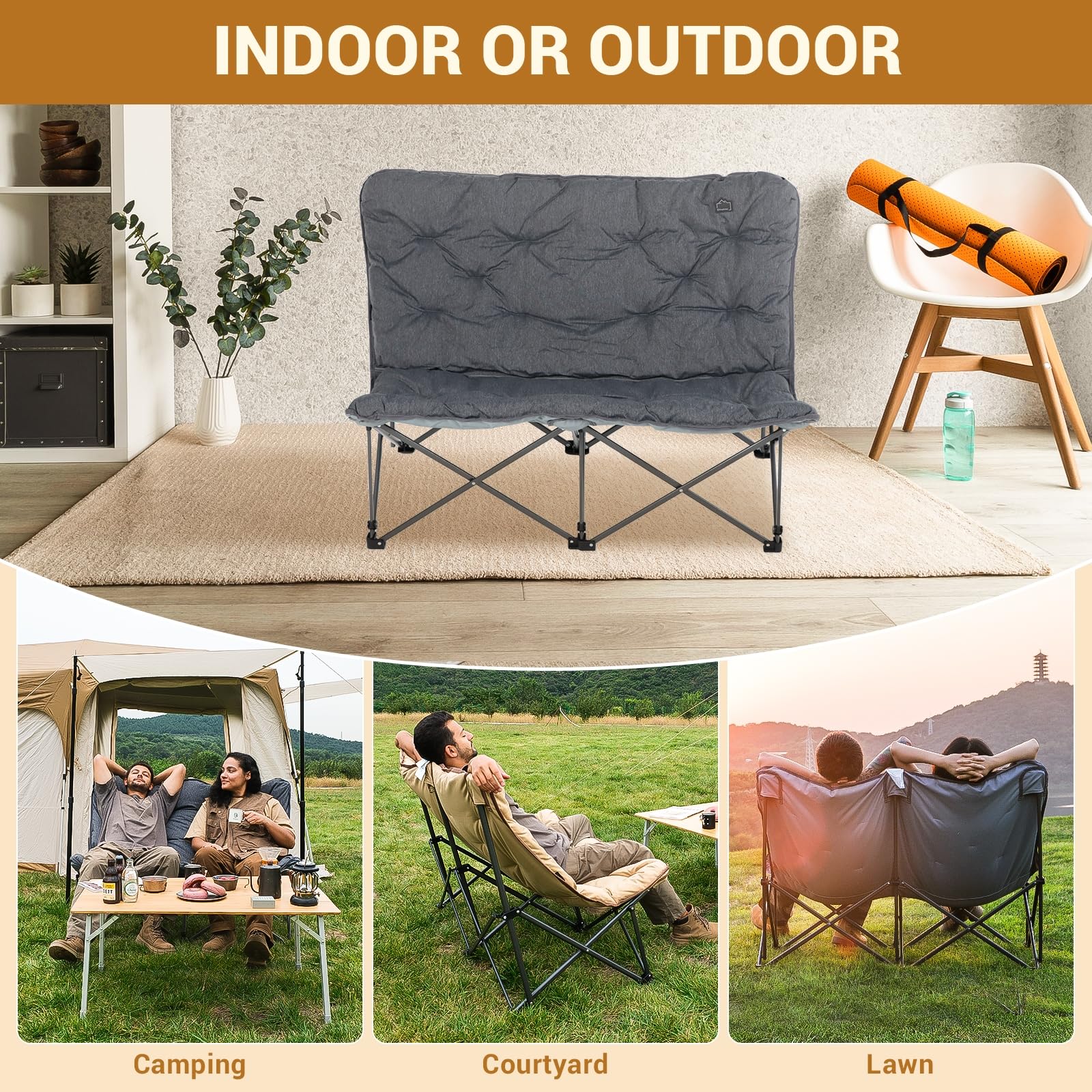 KingCamp LEMON C20 Double Butterfly Chair