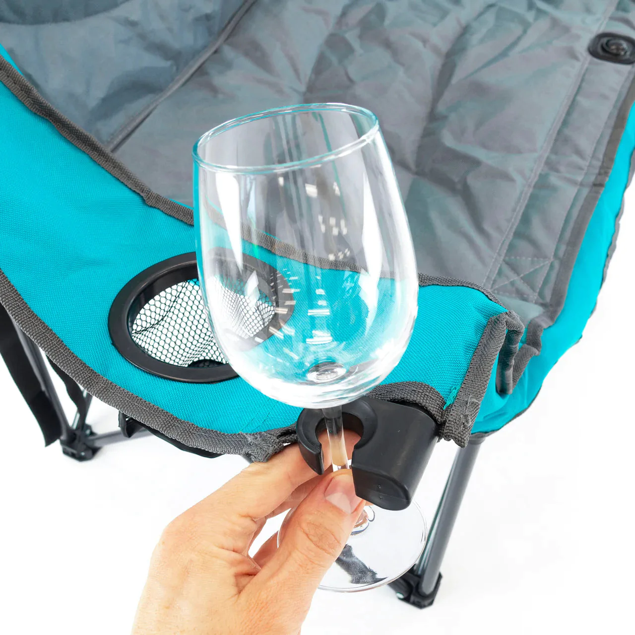 Creative Wagons 812505 Luxury Loveseat Folding Wine Chair Teal New