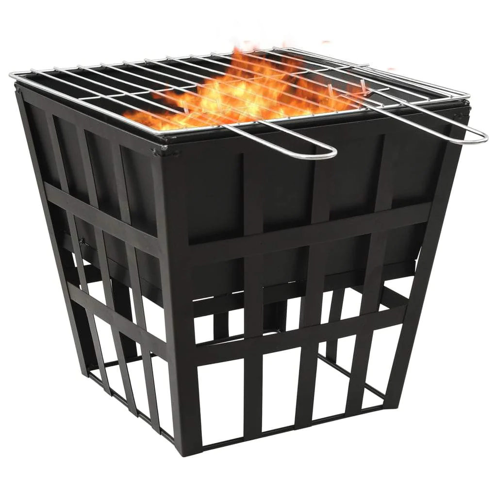 EBTOOLS 2-in-1 Steel Fire Pit and BBQ