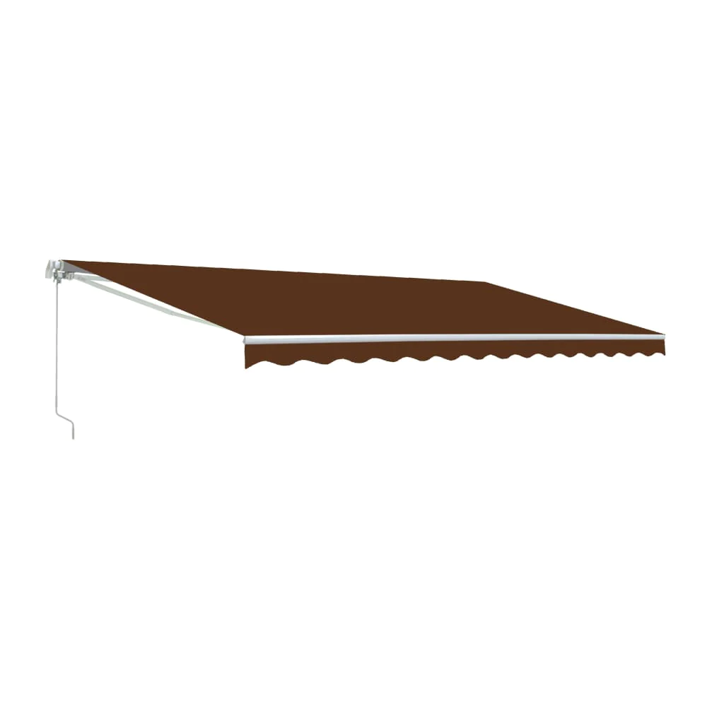 Aleko Retractable Patio Awning 13x10 Feet Brown AW13X10BROWN36-AP