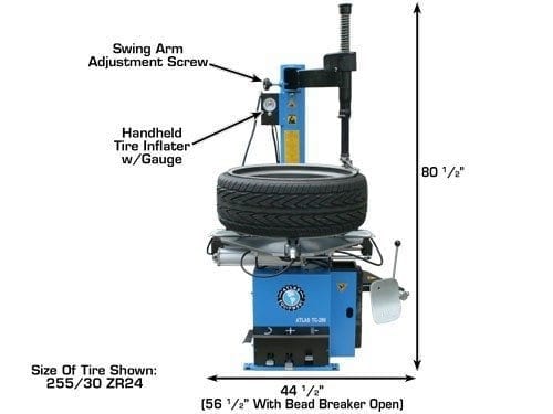 Atlas TC289 Tire Changer, WB11 Wheel Balancer Combo