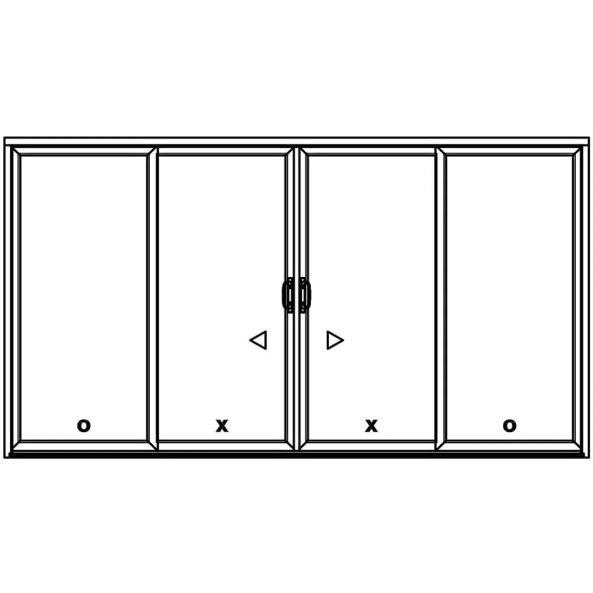 4 Panel Sliding White Patio Door (Custom)