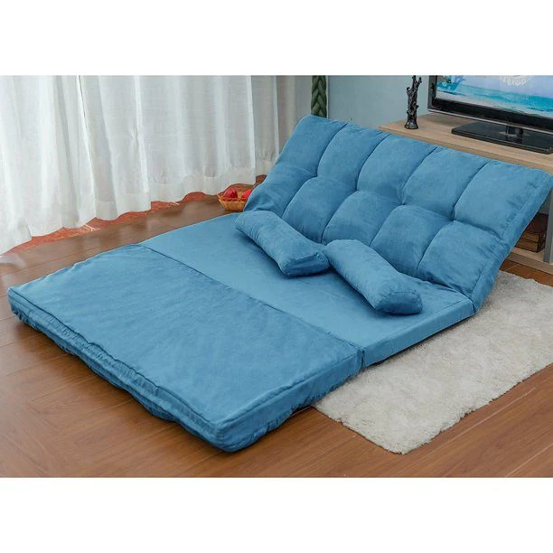 Floor Sofa Bed, Foldable Double Chaise Lounge Sofa Chair