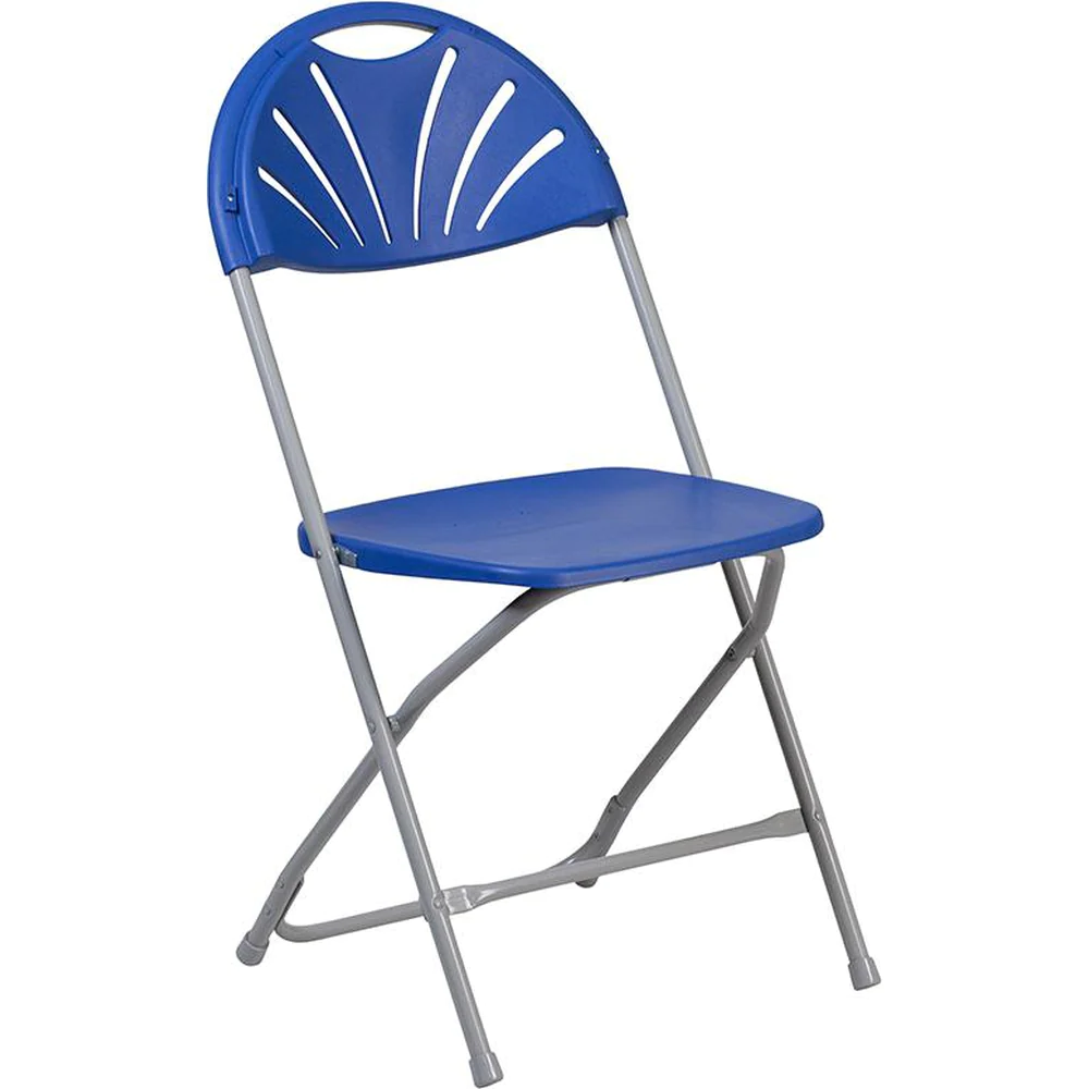 2 Pk. HERCULES Series 650 lb. Capacity Plastic Fan Back Folding Chair