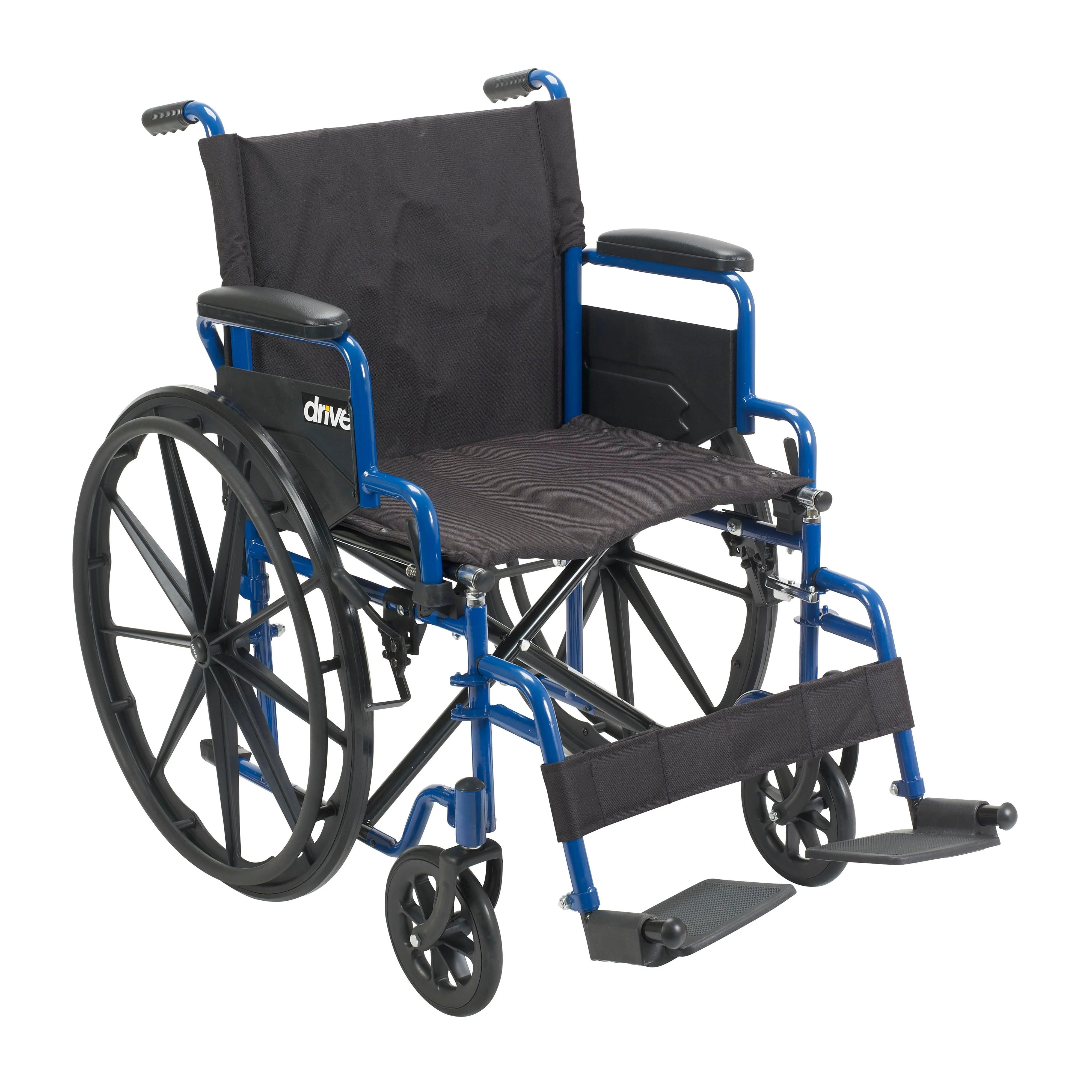 Drive Medical Blue Streak Wheelchair with Flip Back Desk Arms