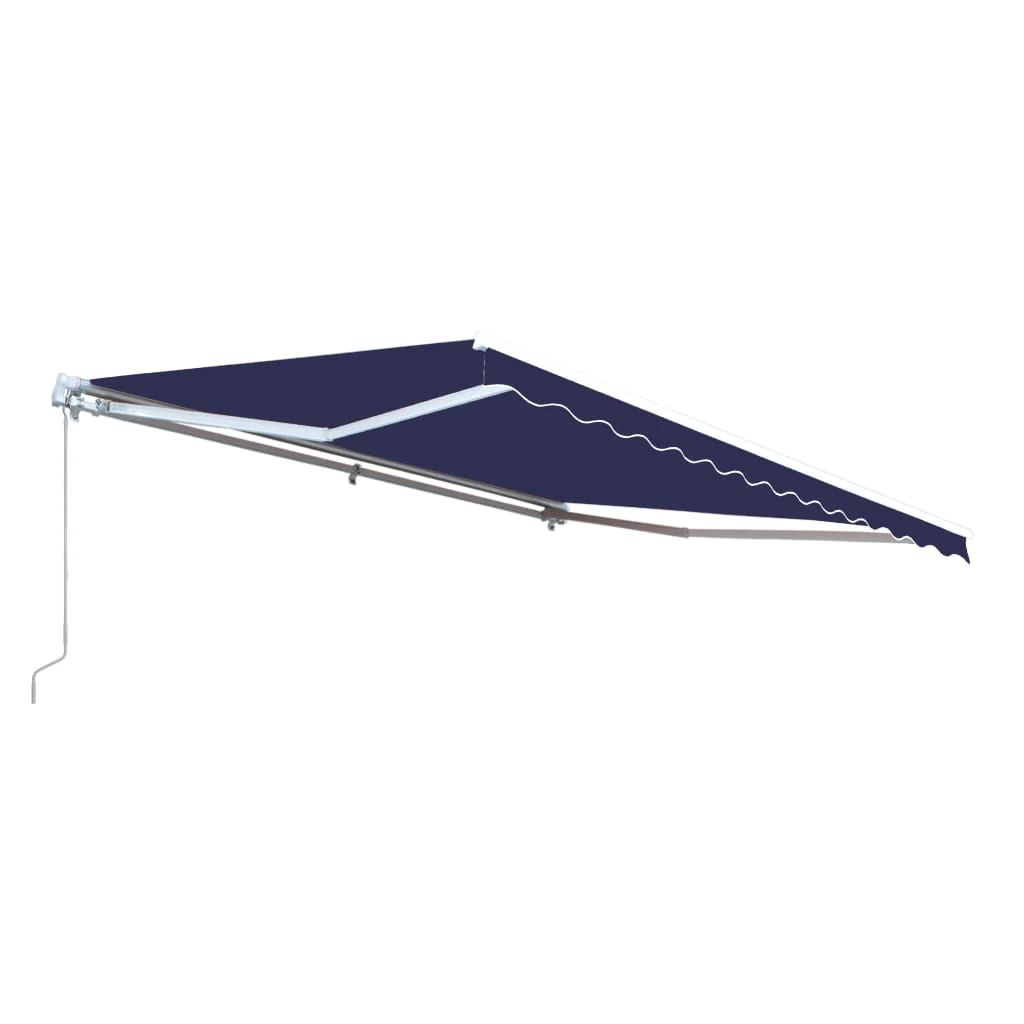 Aleko Retractable Patio Awning 10x8 Feet  Blue AW10X8BLUE30-AP