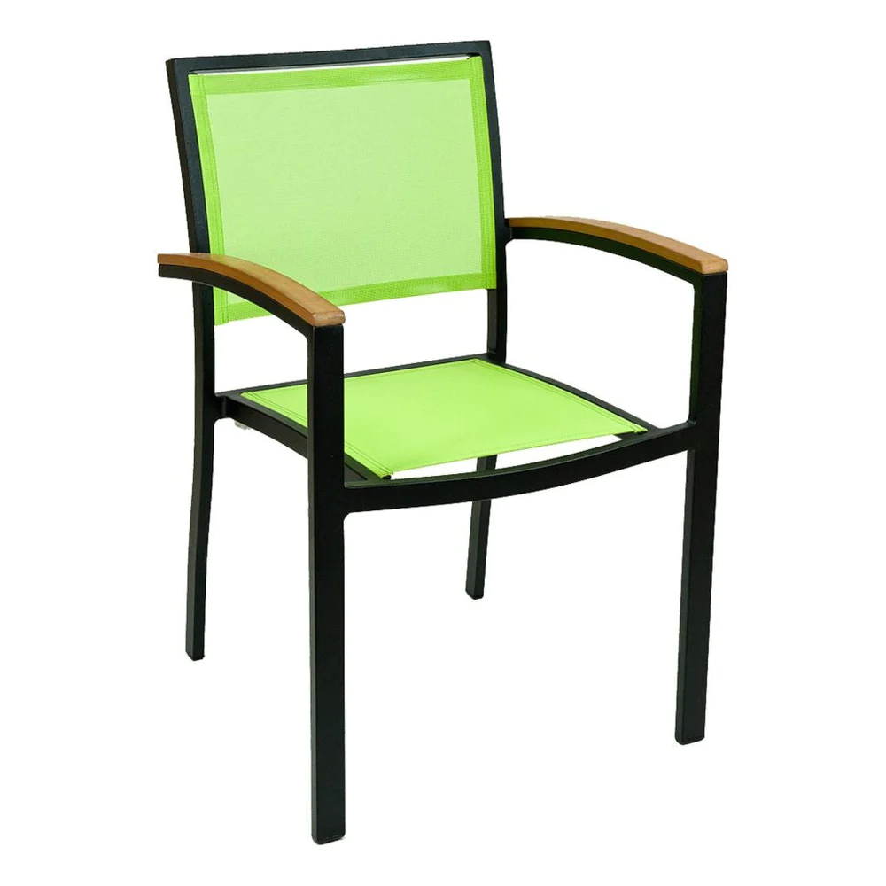 Aluminum Outdoor Frame Armchair With Textile Back
