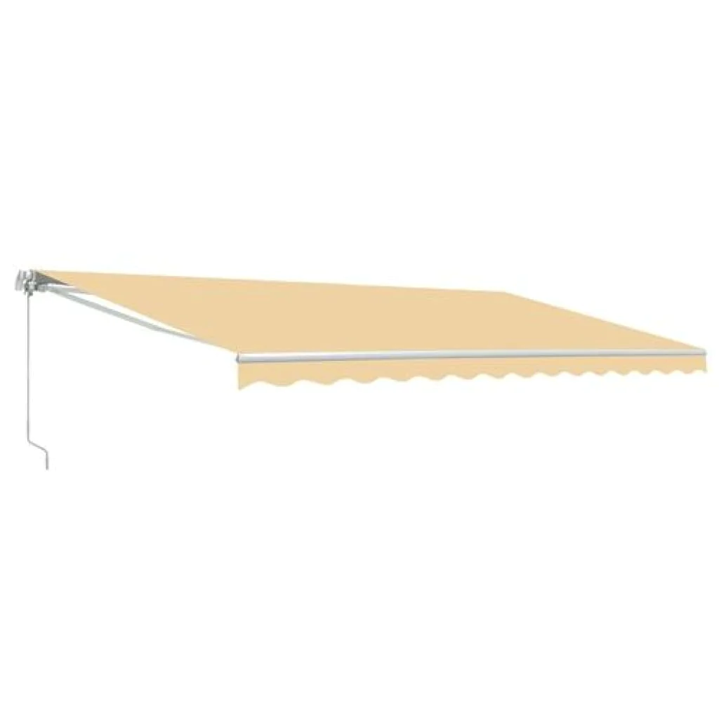 Aleko Retractable Patio Awning 13x10 Feet Ivory AW13X10IVORY29-AP