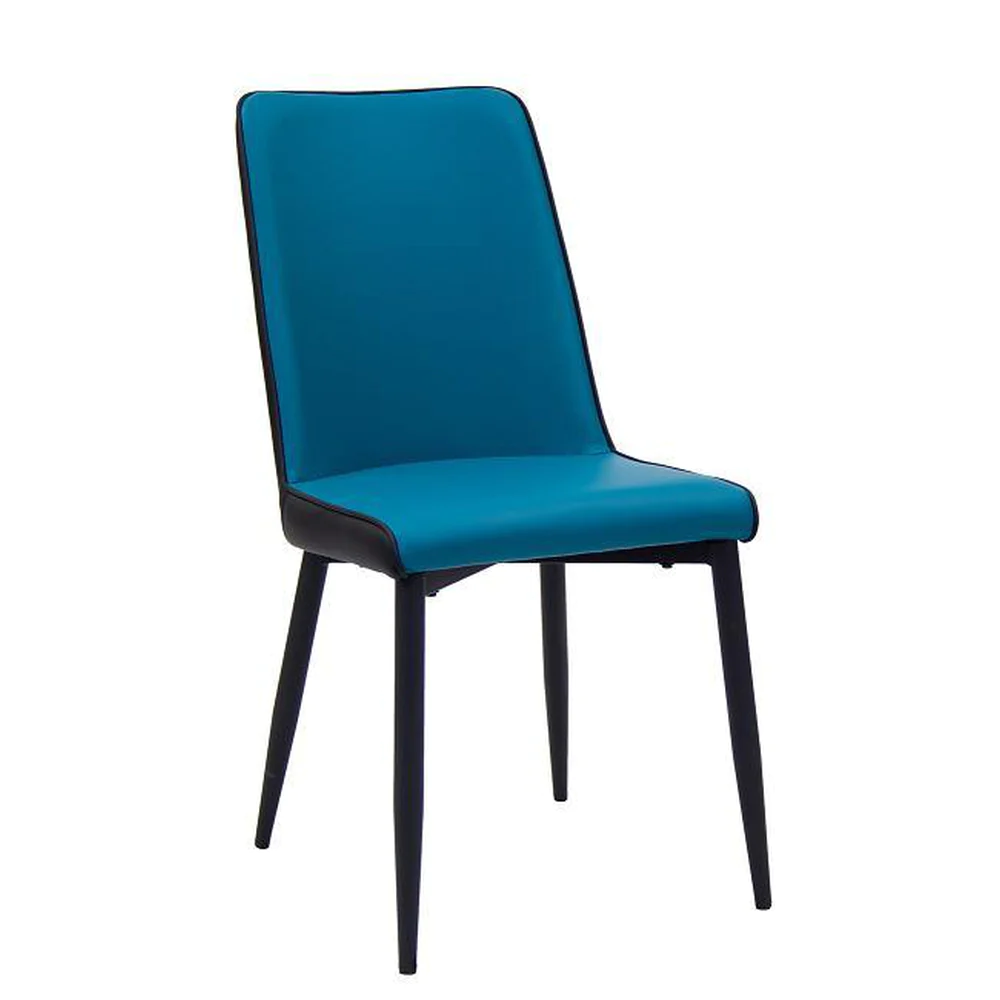 Black Steel Chair with Vinyl Back &  Seat