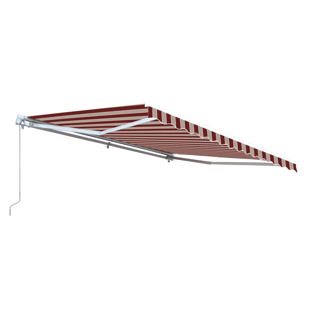 Aleko Retractable Patio Awning 10x8 Feet Multi-Striped Red AW10X8MSTRRE19-AP