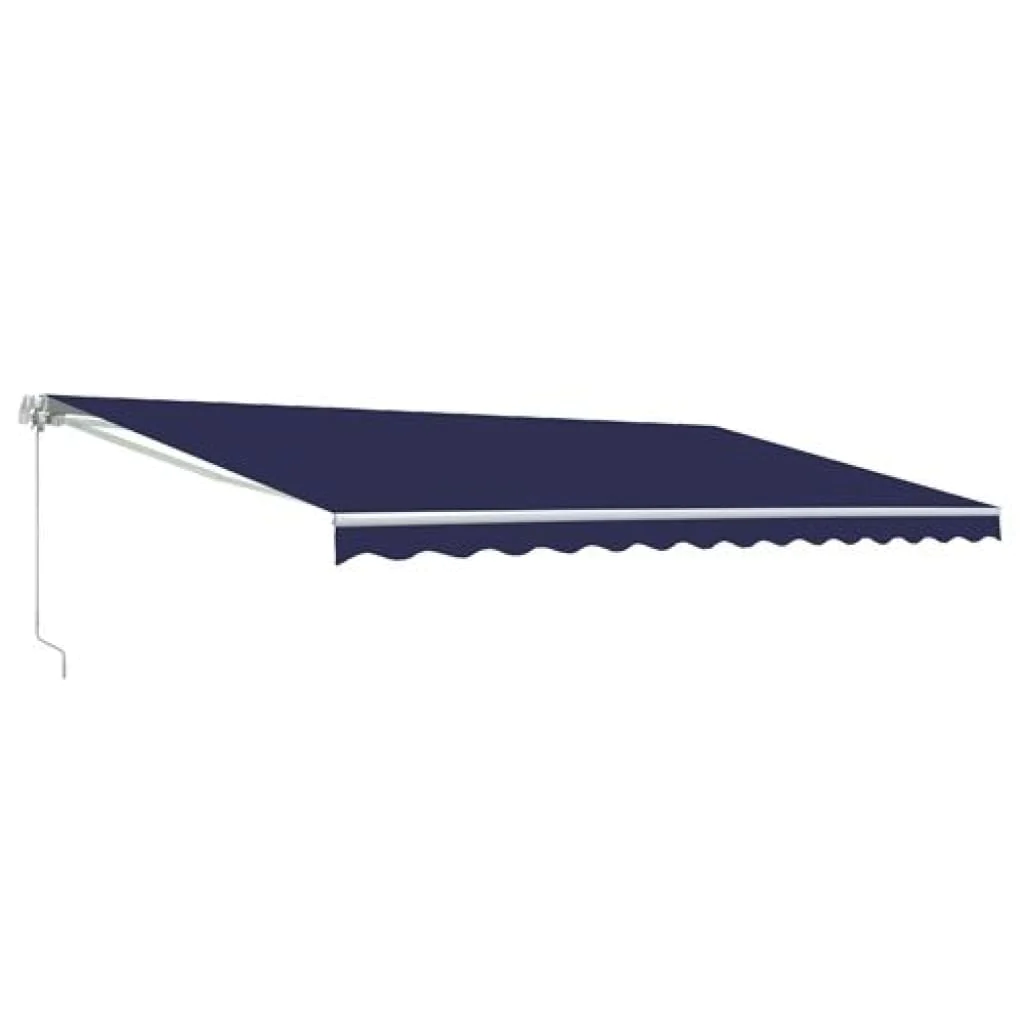 Aleko Retractable Patio Awning 13x10 Feet Blue AW13X10BLUE30-AP