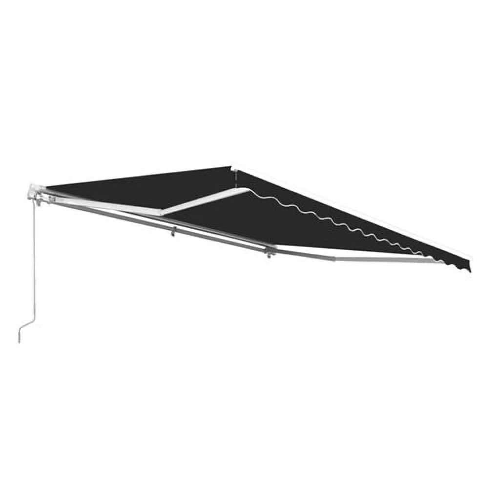 Aleko Motorized Retractable Patio Awning 13x10 Feet Black AWM13X10BK81-AP