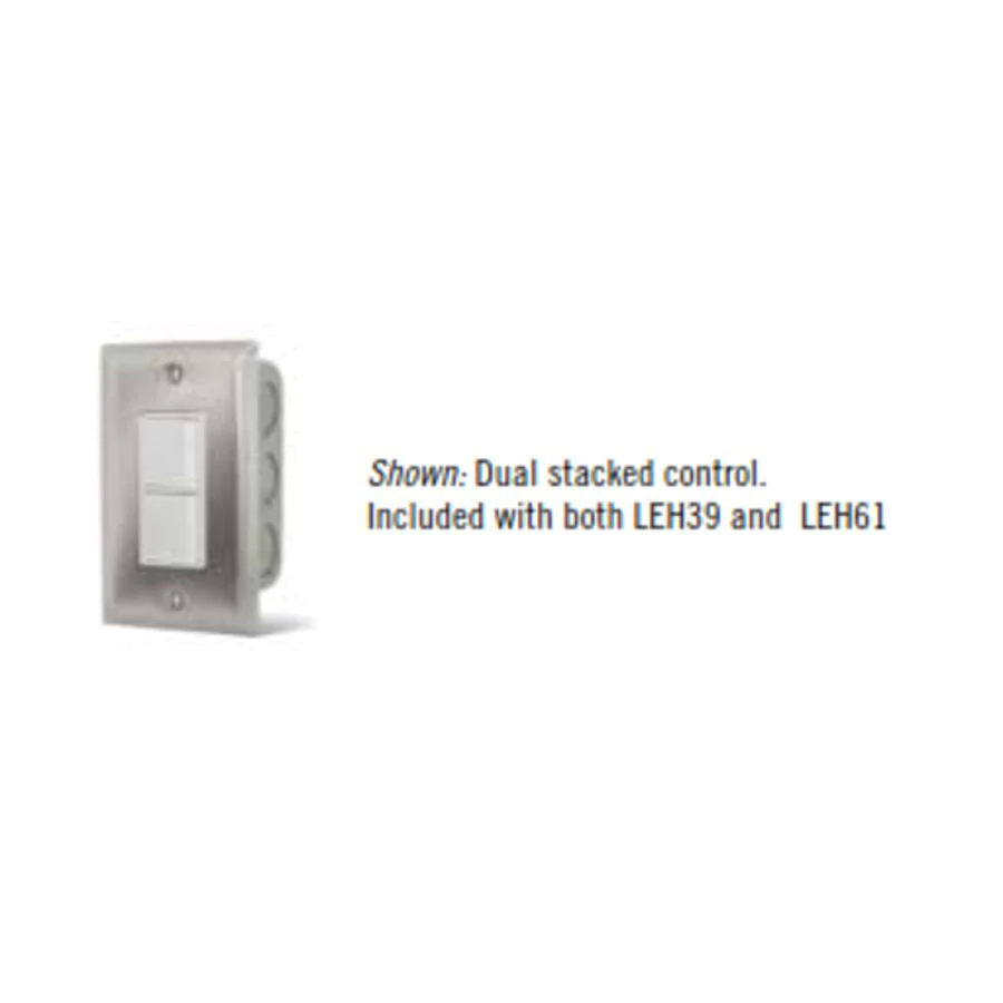 Lynx 61 1/4-Inch 6000W Dual Element Electric Infrared Patio Heater - 240V - Stainless Steel - W/ Stacked Control - LEH61