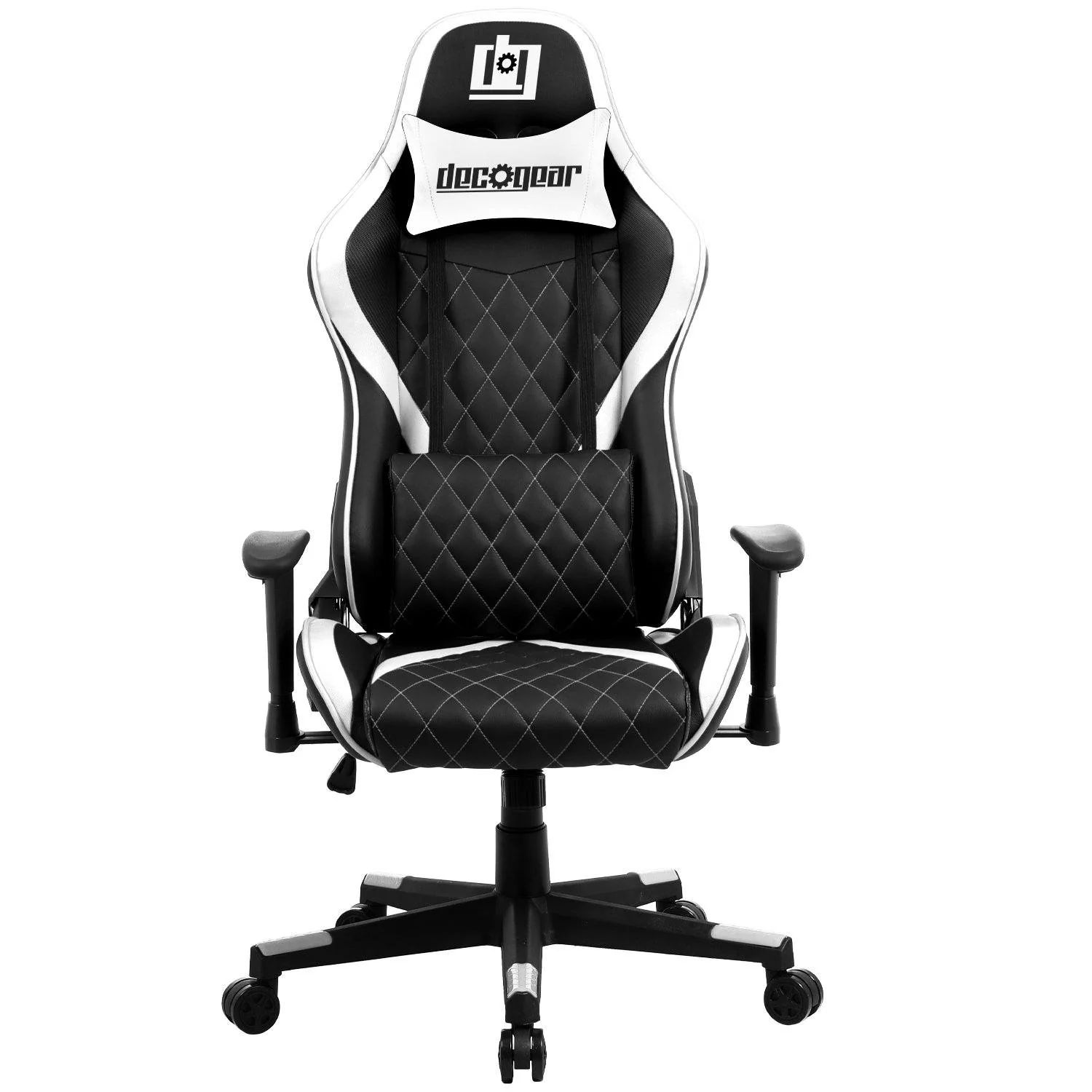Deco Gear Ergonomic Foam Gaming Chair with Adjustable Head and Lumbar Support