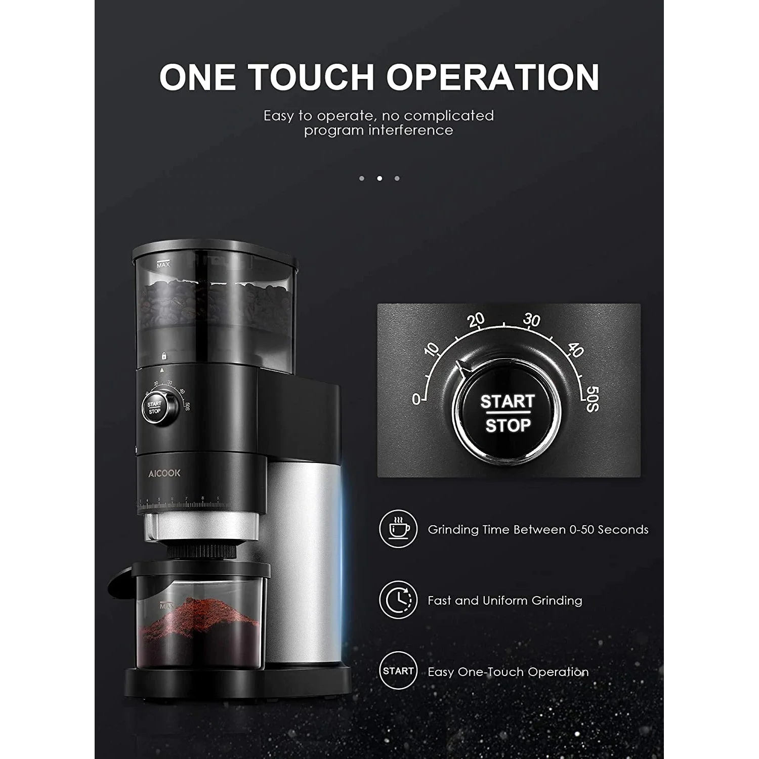Electric Conical Burr Coffee Grinder