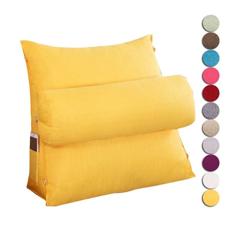 Pillow Triangle Modern Bed Back Cushion Washable Sofa Cushion Soft