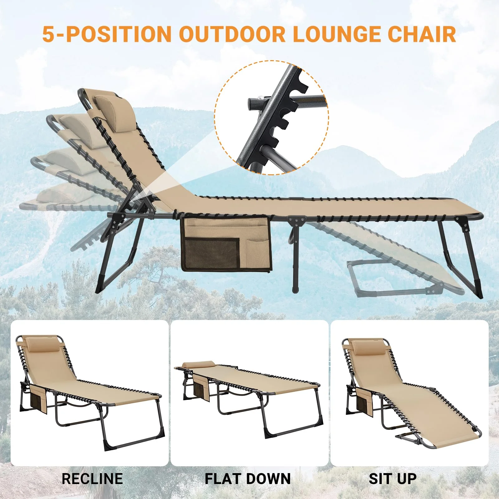 KingCamp Cool 3-Folding Lounge Chair