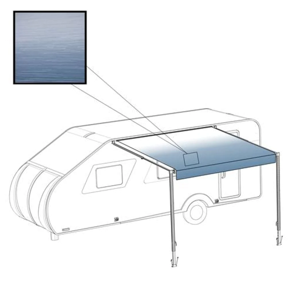 Aleko Retractable RV/Patio Awning 13 x 8 Feet Blue Fade RVAW13X8BLUE24-AP