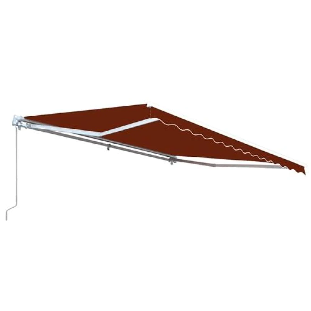 Aleko Retractable Patio Awning 13x10 Feet Burgundy AW13X10BURG37-AP
