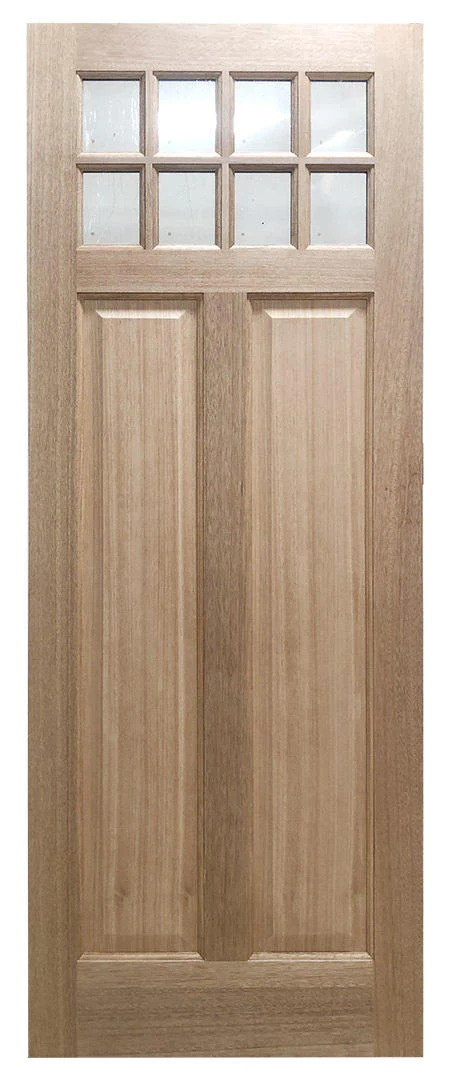 3 ft. x8 ft. Craftsman Exterior Mahogany Door Slab 8 Lite