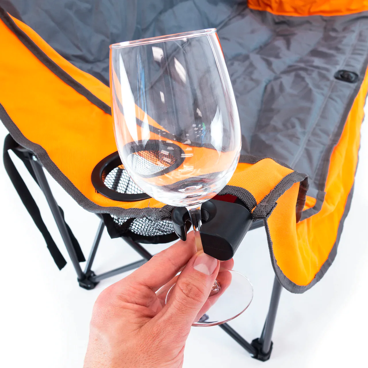 Creative Wagons 812501 Luxury Loveseat Folding Wine Chair Orange New