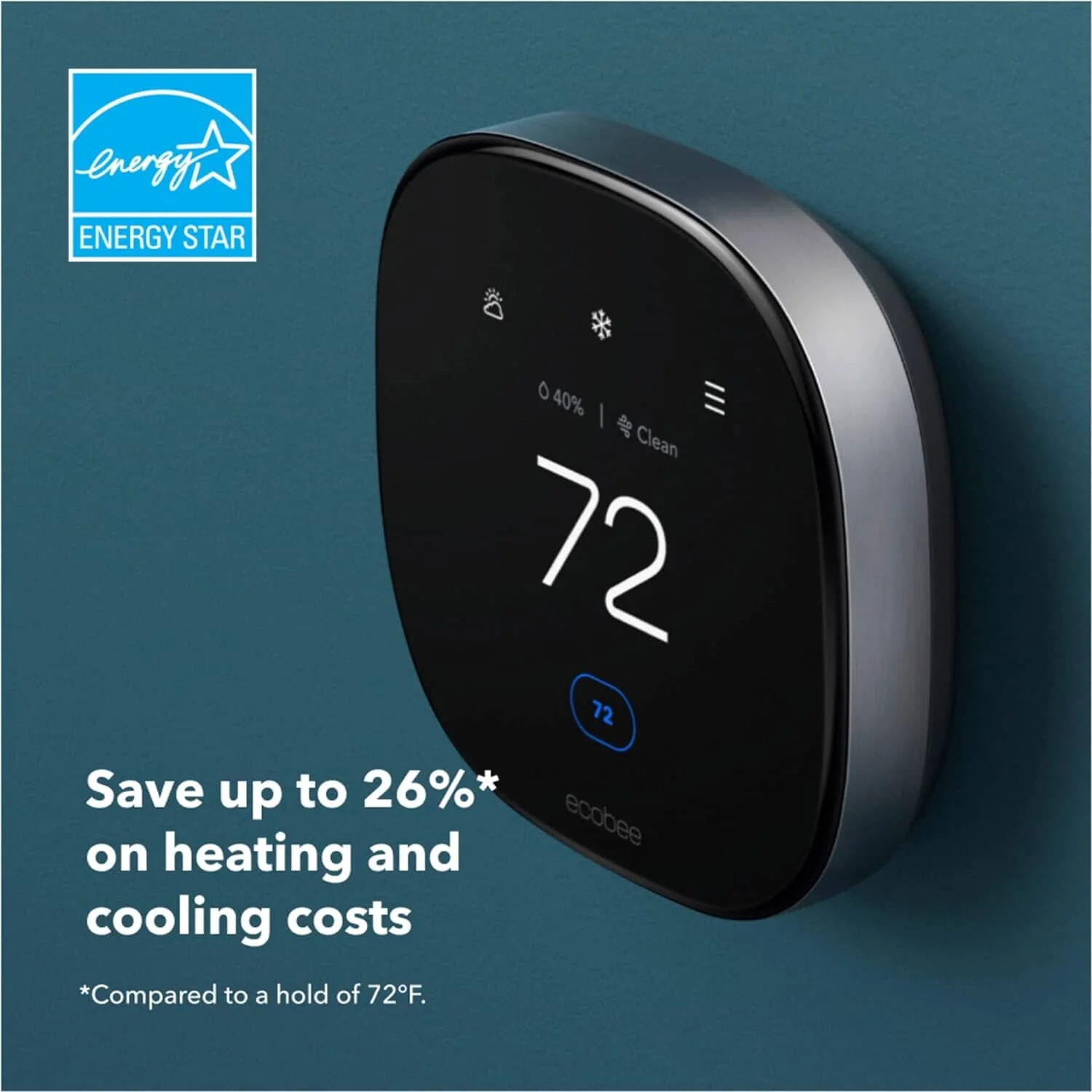 ecobee New Smart Thermostat Premium with Smart Sensor and Air Quality Monitor  (Refurbished)