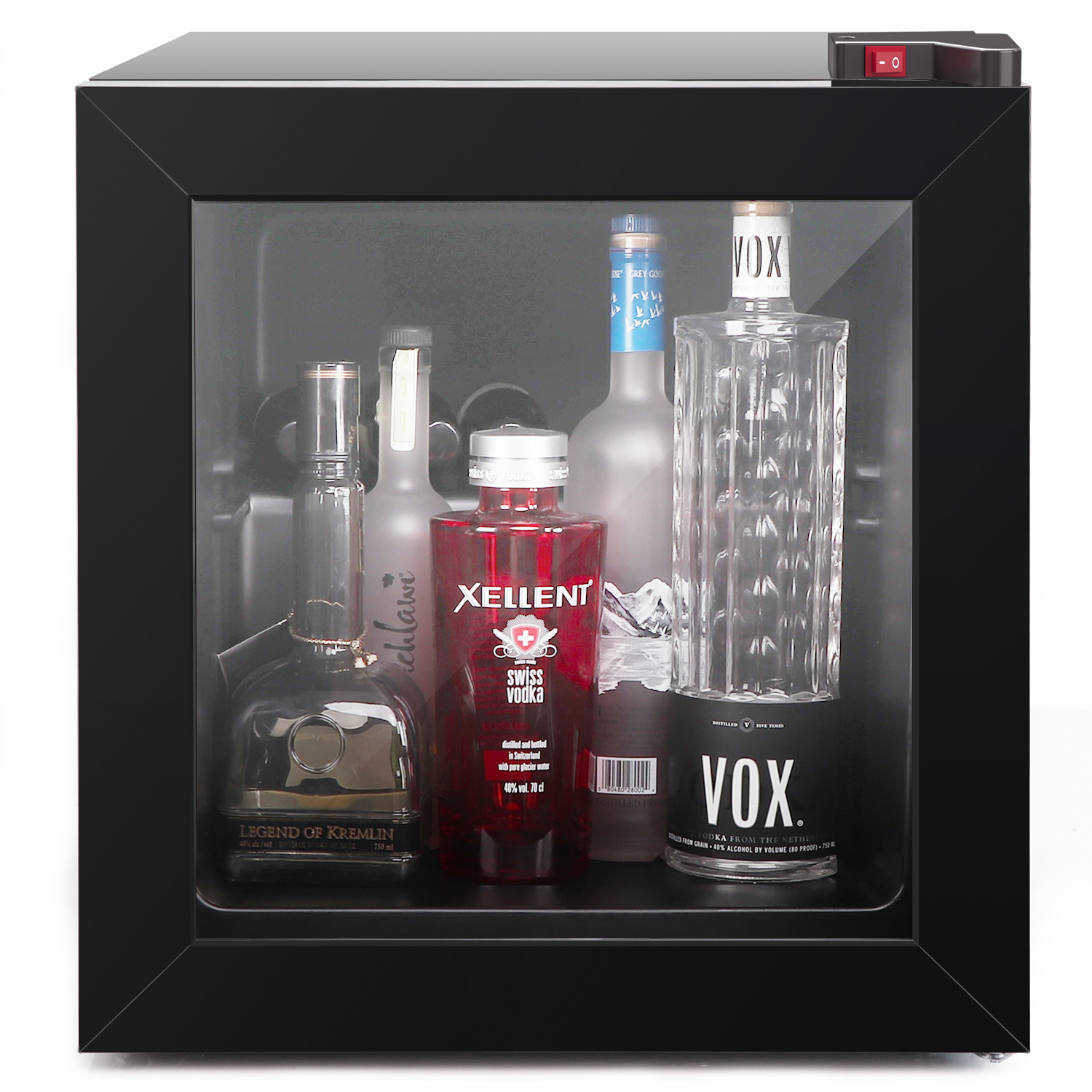 Northair 1.1 Cu Ft  Countertop Display Glass Door Freezer  with LED Light Perfect for Liquor and Ice Cream