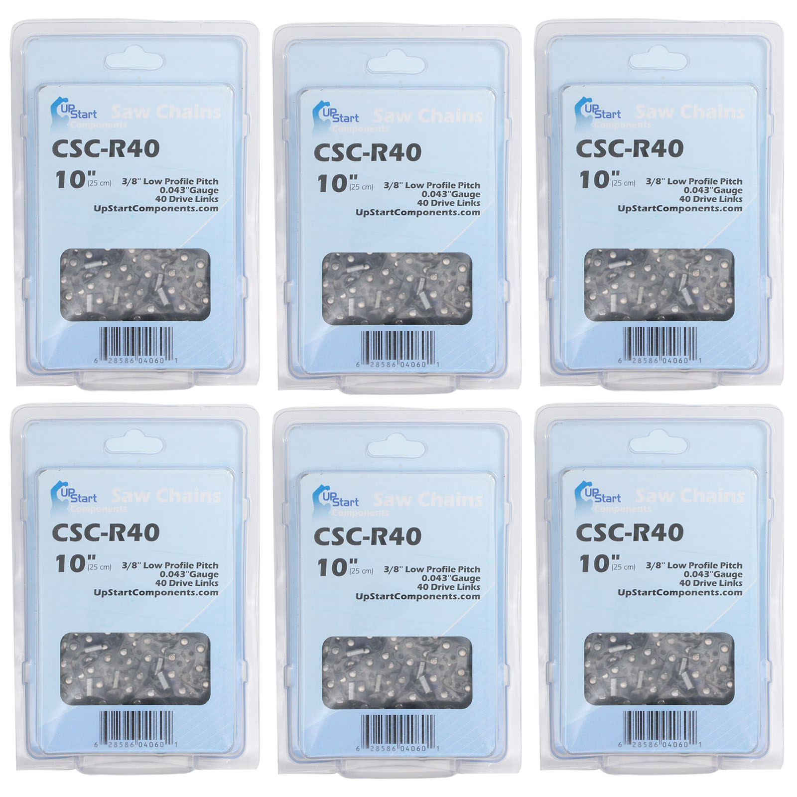 6-Pack 10-Inch Chainsaw Chain Replacement for Craftsman 315.341300 - (10