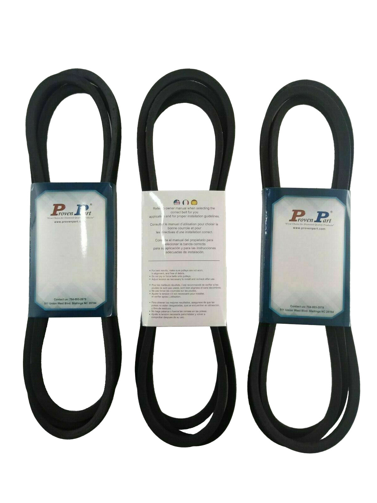 Proven Part 3 Lawn Mower Deck PTO Belts Compatible With Ayp Craftsman 174883 532174883 531300767 Mtd 954-0485 5/8