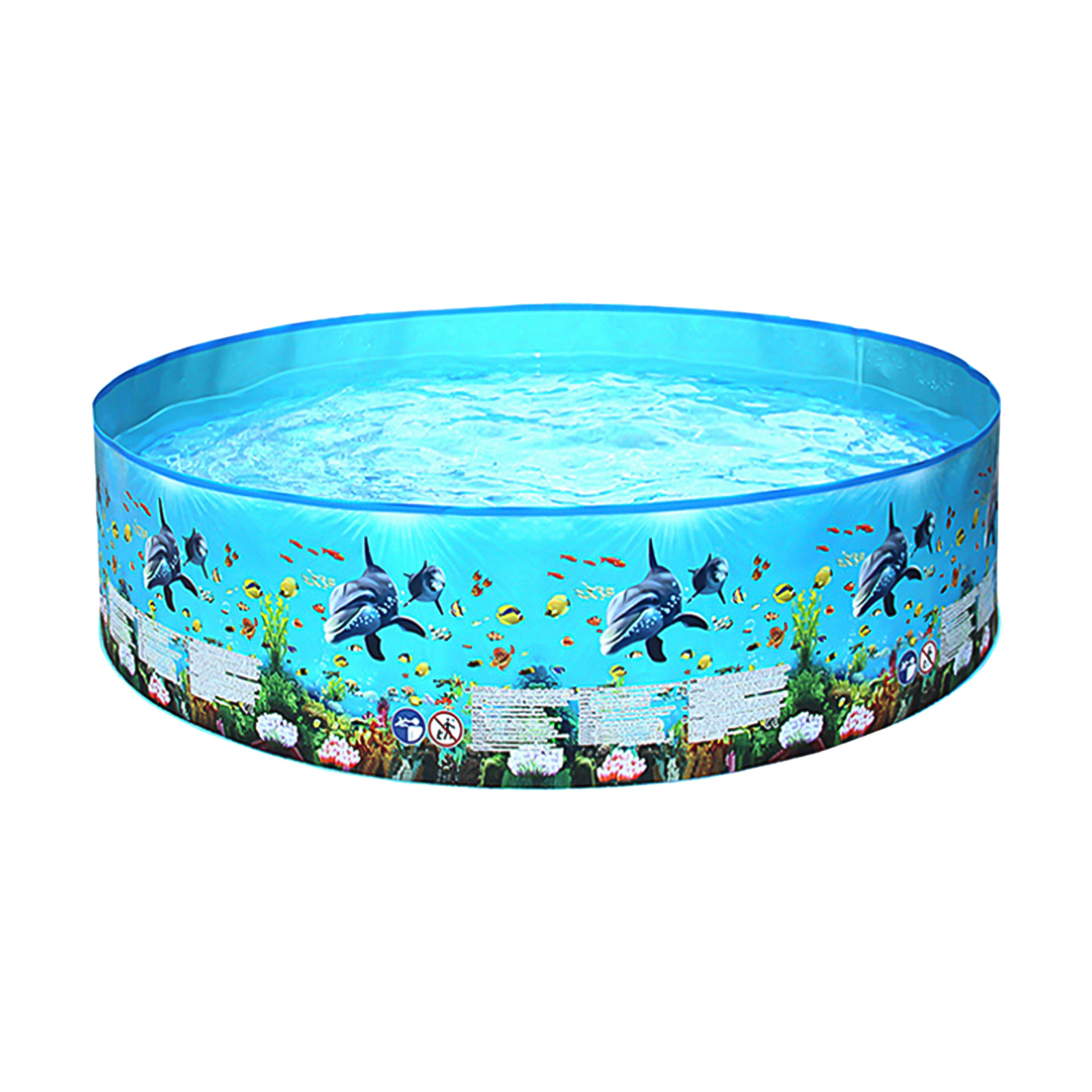Abanopi 244 * 38cm/ 96.1 * 15in Outdoor Children Swimming Pool Portable Foldable Round Shape Swimming Pools for Kids Toddles Summer Water Game