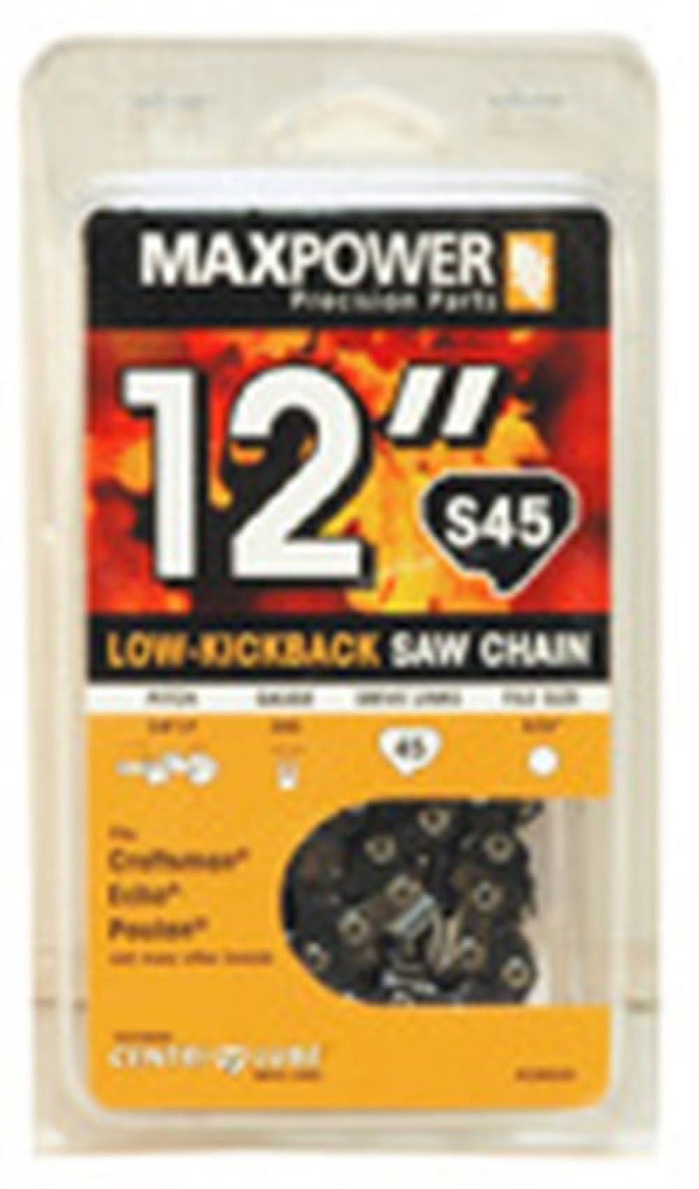Maxpower 336528N 12 S45 Chainsaw Chain Loop For Craftsman, Echo, Poulan, and Many Others