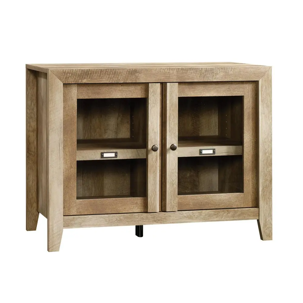 Sauder Dakota Pass Display Cabinet, for TVs up to 42 , Craftsman Oak Finish