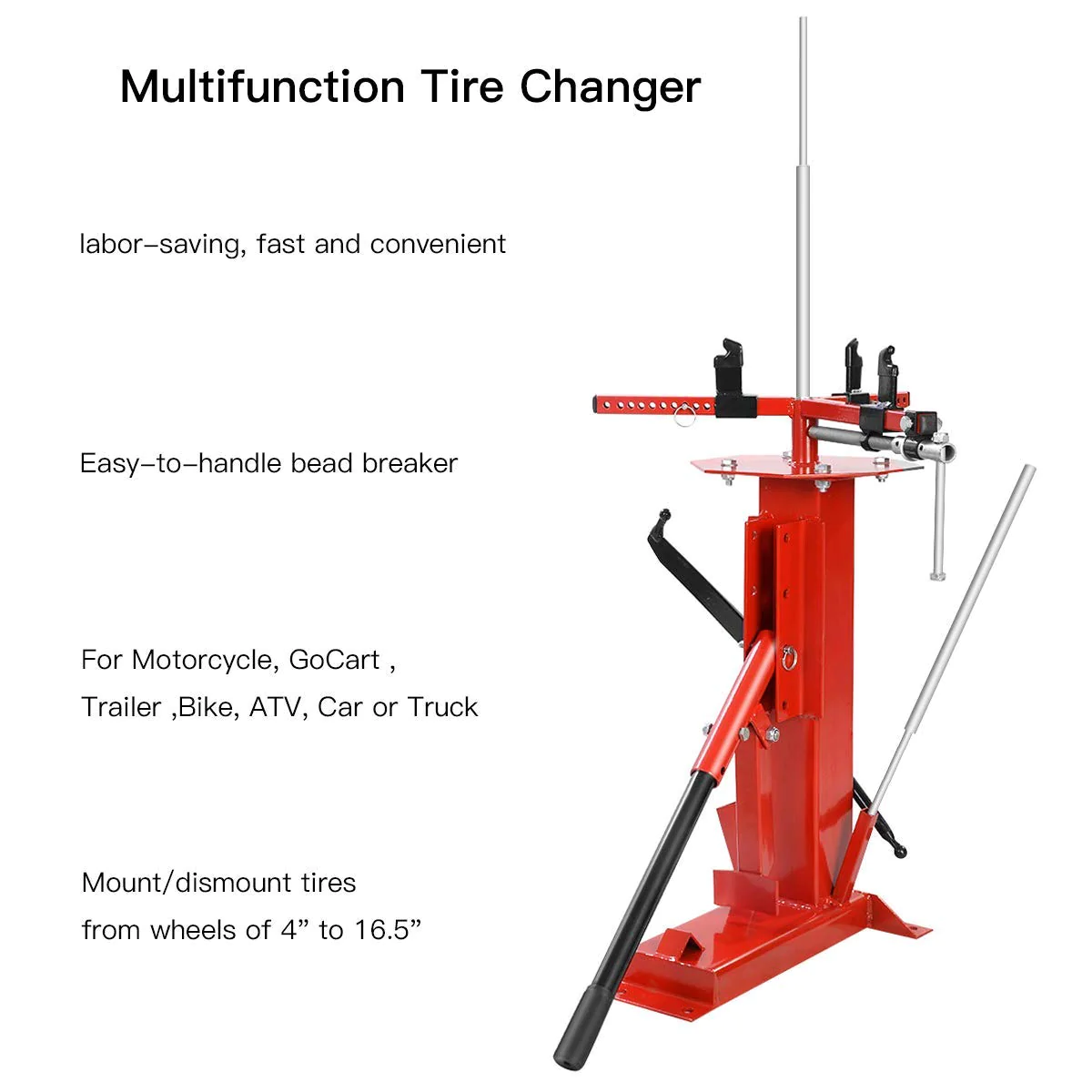 Goplus Multi Tire Changer for Motorcycle Gocart Trailer Bike ATV Truck 4