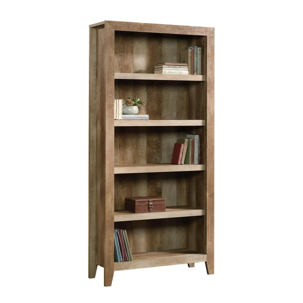 Sauder Dakota Pass 5-Shelf Bookcase, Craftsman Oak Finish