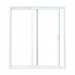 American Craftsman 72 in. x 80 in. 70 Series White Vinyl Sliding Patio Door, Low-E SC Glass, DP30, Universal Handing