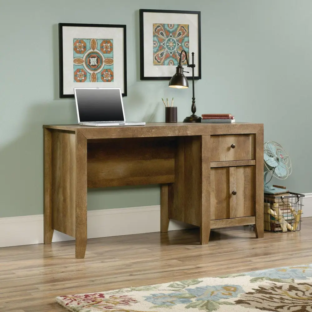 Sauder Dakota Pass Desk, Craftsman Oak Finish