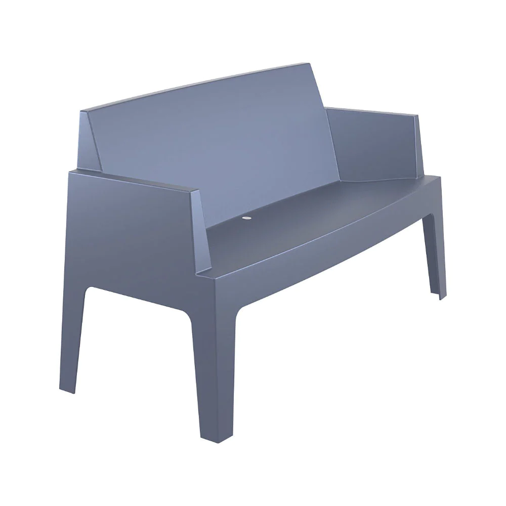 Box Outdoor Resin Bench Sofa