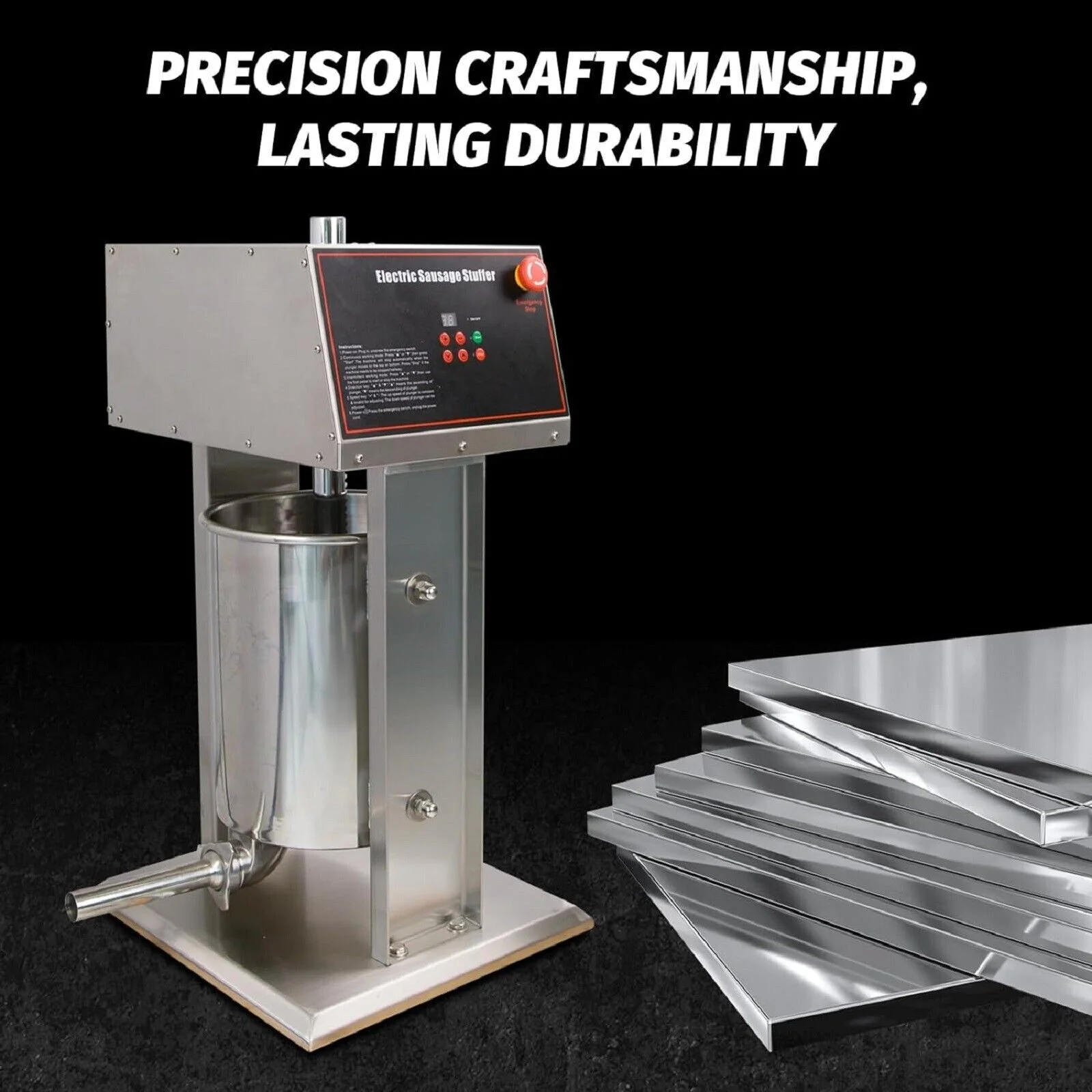 Hakka Electric Sausage Stuffer Machine Precision Craftsmanship, Fast Electric Sausage Filling Machine, 20L/44LB