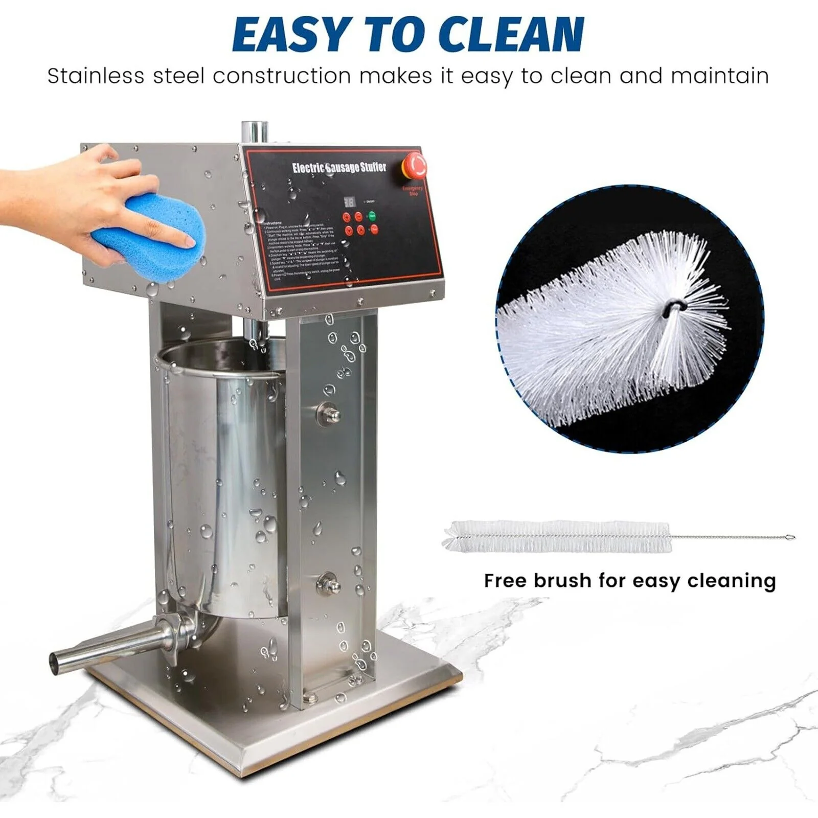 Hakka Sausage Stuffer- Electric Sausage Stuffer Machine, Precision Craftsmanship, Fast Electric Sausage Filling Machine, 25L/55LB