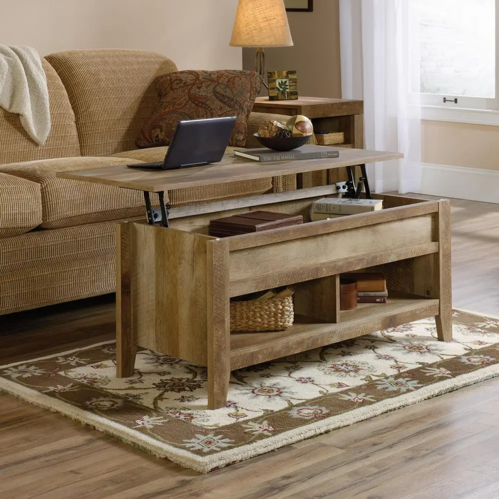 Sauder Dakota Pass Lift-Top Coffee Table, Craftsman Oak Finish