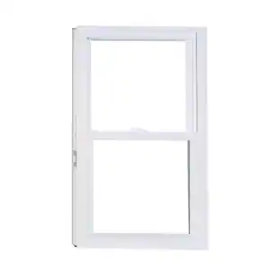 American Craftsman 50 Series Low-E Argon SC Glass Double Hung White Vinyl Replacement Window, Screen Incl