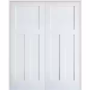 Krosswood Doors 60 in. x 80 in. Craftsman Solid Hybrid Core Double French Door