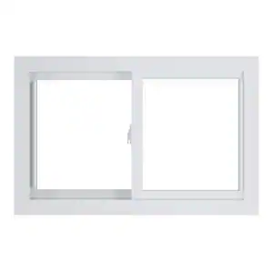 American Craftsman 35.75 in. x 23.25 in. 70 Series Low-E Argon Glass Sliding White Vinyl Replacement Window, Screen Incl