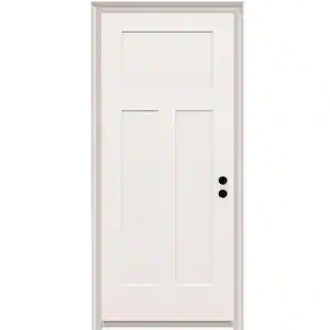 MMI Door 32 in. x 80 in. Craftsman Left-Hand Primed Composite 20 Min. Fire-Rated House-to-Garage Single Prehung Interior Door
