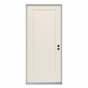 JELD-WEN 32 in. x 80 in. 1-Panel Craftsman Primed Steel Prehung Left-Hand Inswing Front Door