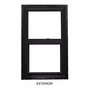 American Craftsman 35.5 in. x 59.5 in. 60-Series Single Hung Vinyl Window Black Exterior and White Interior