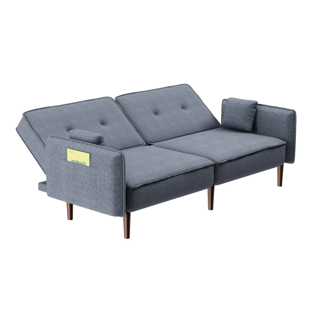 Convertible Futon Sofa Bed with 2 Pillows