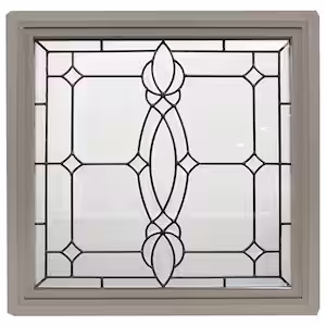 Hy-Lite 23.5 in. x 23.5 in. Driftwood Craftsman Black Caming Replacement Frame Vinyl Picture Window