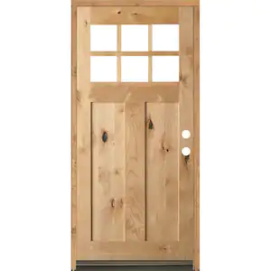 Krosswood Doors Krosswood Craftsman Rustic Knotty Alder Prehung Entry Door