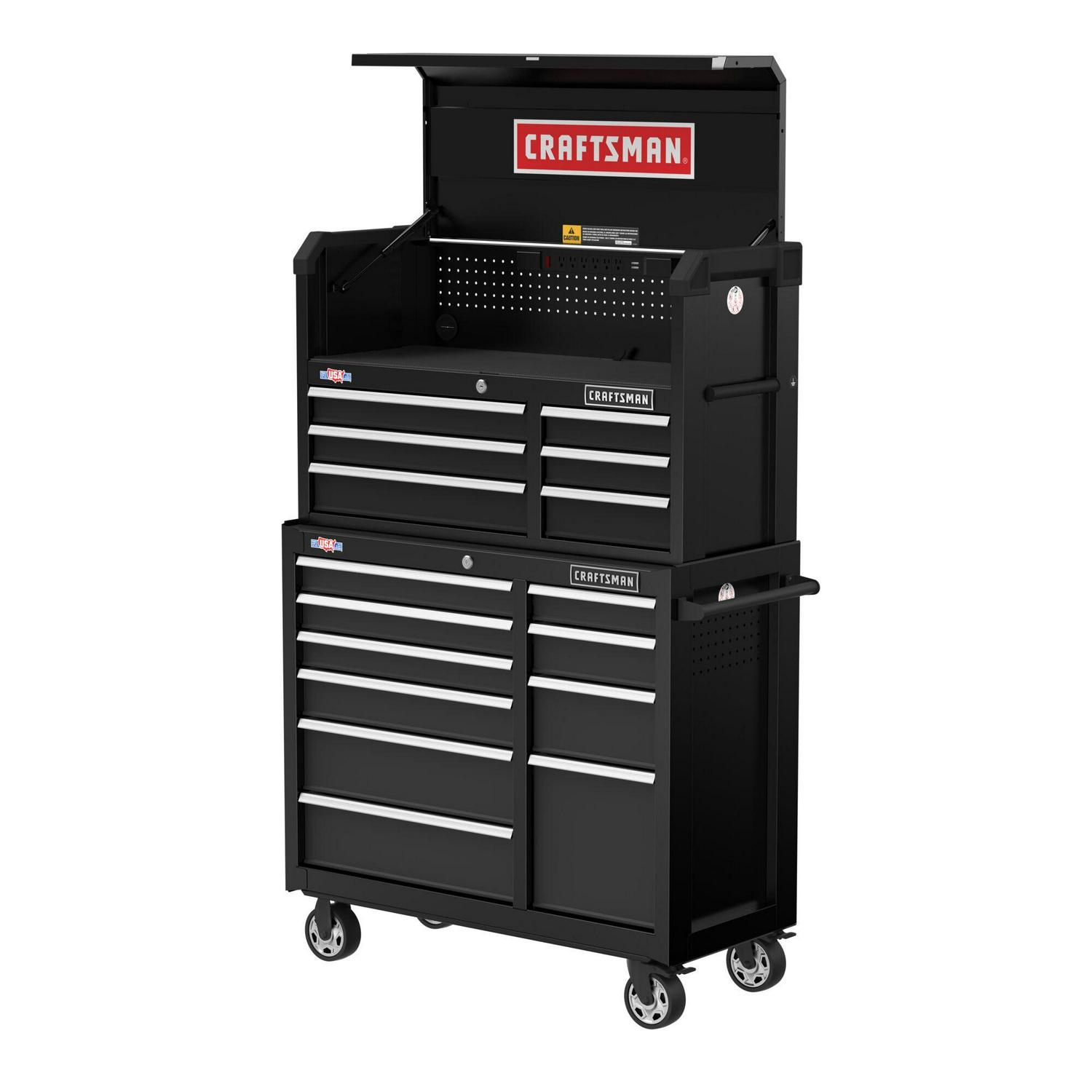 CRAFTSMAN 2000 Series 40.5-in W x 24.7-in H 6-Drawer Steel Tool Chest (Black)